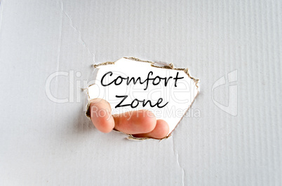 Comfort zone text concept