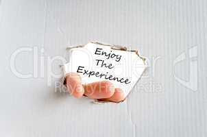 Enjoy the experience text concept