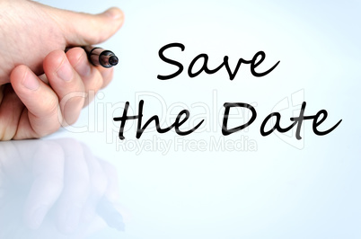 Save the date text concept