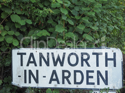 Tanworth in Arden sign