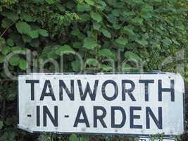 Tanworth in Arden sign