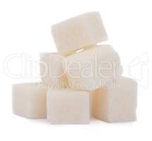 cubes of sugar refined isolated on white background