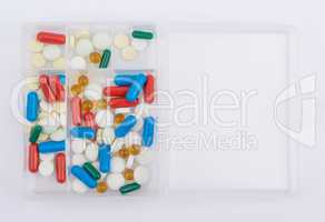 Tablets and capsules for medicines glass box