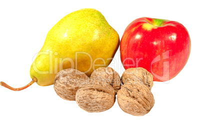 Apple pear and walnuts