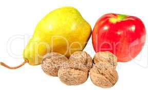 Apple pear and walnuts