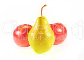 Pear and two apples