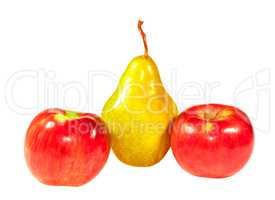 Pear and two apples