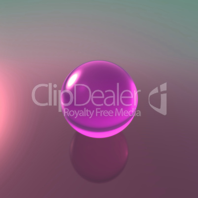 glass magenta ball