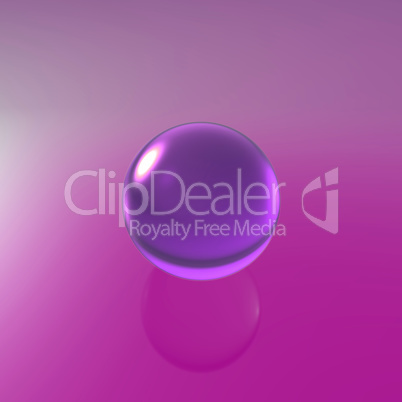 glass violet ball