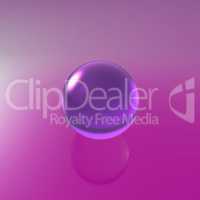 glass violet ball