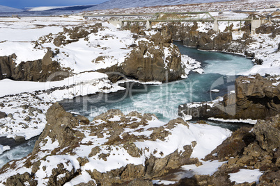 Waterfall Godafoss, Iceland