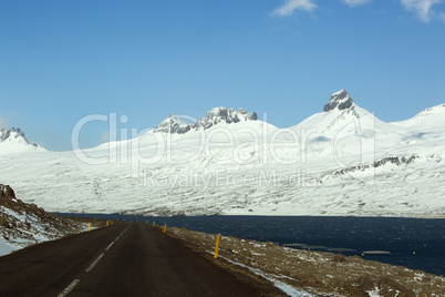 Ring road in Iceland, spring