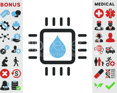Bicolor Blue-Gray--drop analysis chip.eps