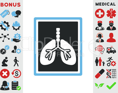 Bicolor Blue-Gray--lungs x-ray photo.eps