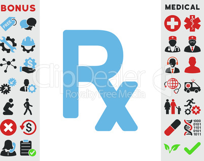 Bicolor Blue-Gray--prescription symbol.eps