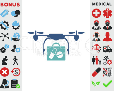 BiColor Cyan-Blue--medical drone shipment.eps