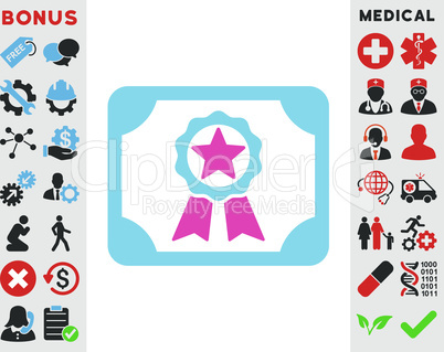 BiColor Pink-Blue--award diploma.eps