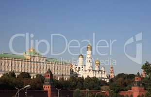 Kremlin tower,  quay and river