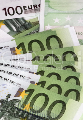 europe euros banknote of hundreds