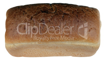 wheaten bread on white background