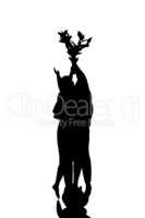 silhouette of dove of peace , men and women