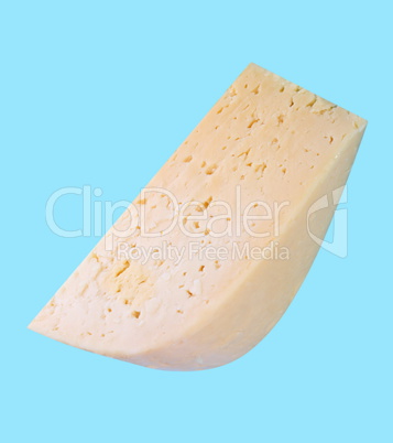 Cheese on Blue Background