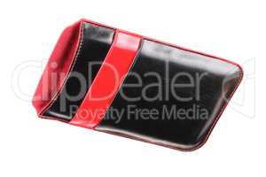 leather phone cover isolated