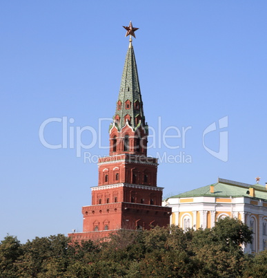 Kremlin Tower on Sky Background