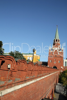 Kremlin tower on sky background