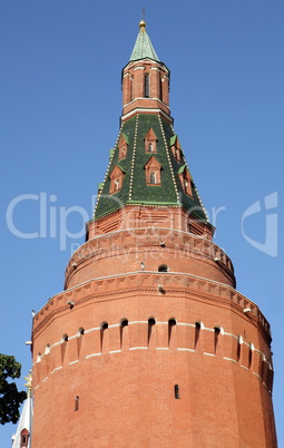 Kremlin tower on sky background