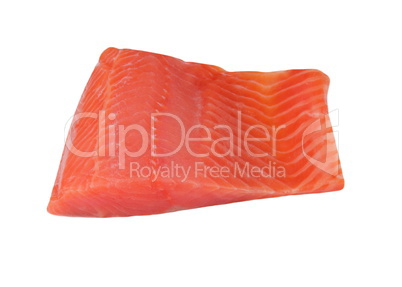 piece of red fish fillet isolated