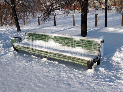 bench at winter