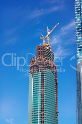 skyscraper develop on sky background