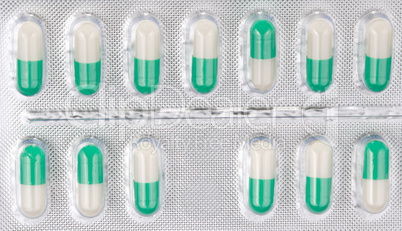 Many Tablets in Blister Isolated