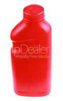 Red Plastic Bottle Isolated