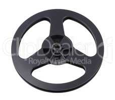 Plastic Black Tape Recorder Bobbin Isolated