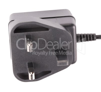 UK Outlet Plug with Cord Isolated