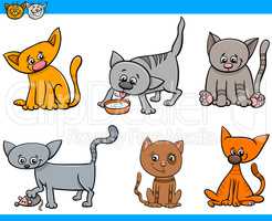 cats characters cartoon set