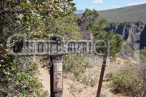 Black canyon of the Gunnison visitor center sign