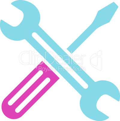 BiColor Pink-Blue--Spanner and screwdriver v2.eps