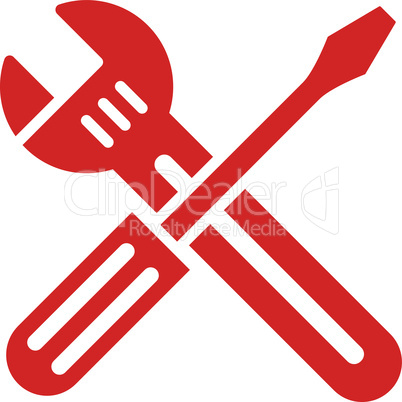 Red--Spanner and screwdriver.eps