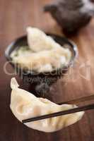 Popular Asian dish dumplings soup