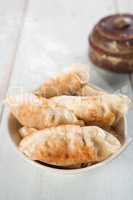 Asian gourmet pan fried dumplings