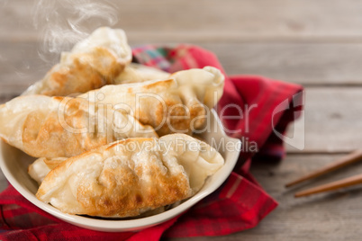 Popular Asian meal pan fried dumplings