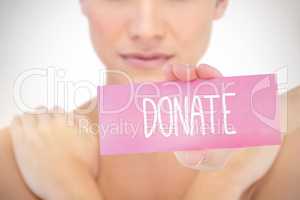 Donate against white background with vignette