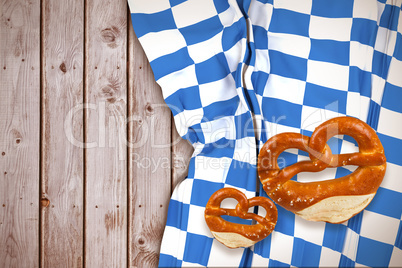 Composite image of pretzel