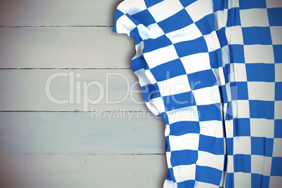 Composite image of blue and white flag