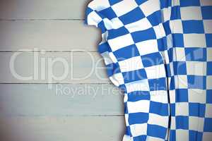 Composite image of blue and white flag