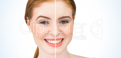 Beautiful redhead smiling at camera