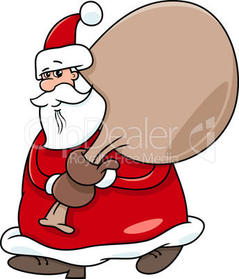 santa with sack on christmas